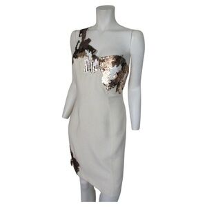 Vintage 1990’s Thierry Miller Sequin Asymmetrical Jagged Edge Dress